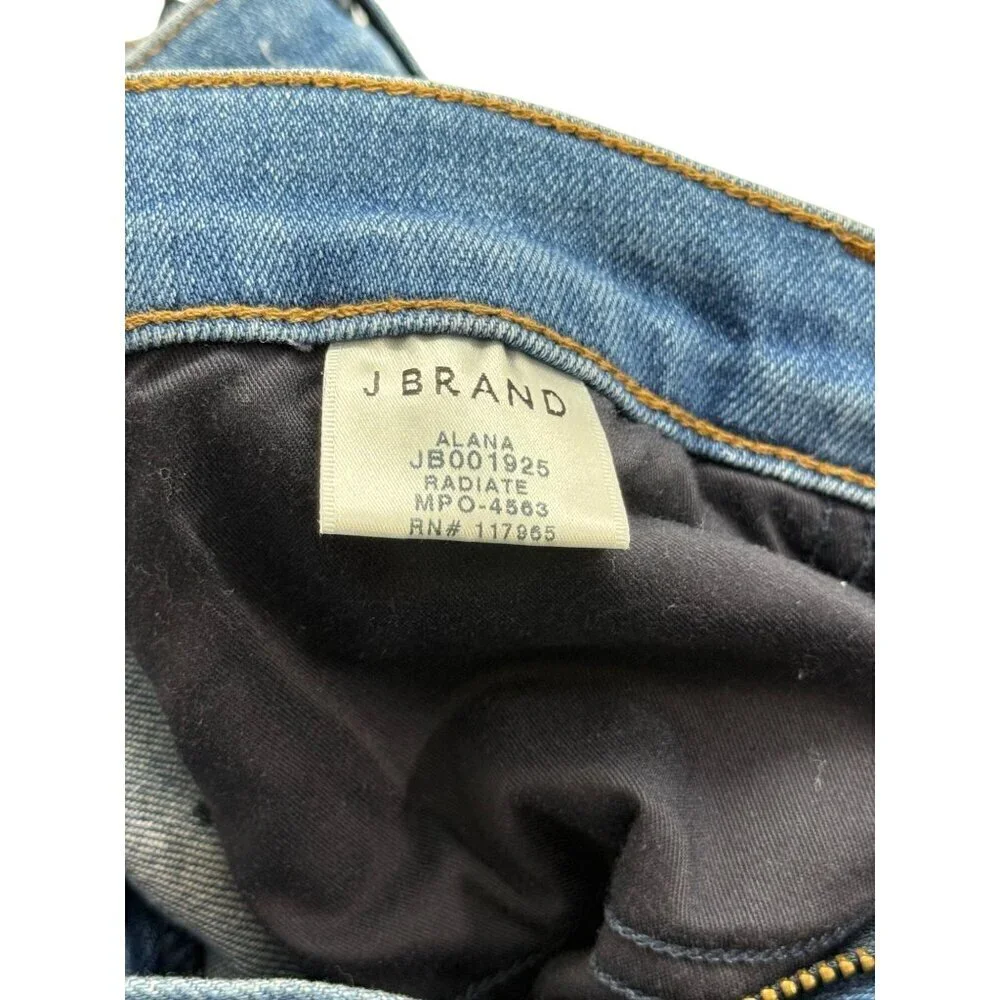J Brand Alana High-Rise Crop Skinny Jeans in Radiate Stretch Med Wash Size 30